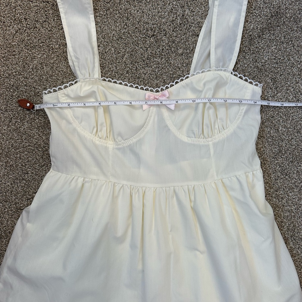 Revolve Corset Dress Tiered Ruffle Ivory Sleeveless Women’s S Milkmaid Romantic - Picture 7 of 12